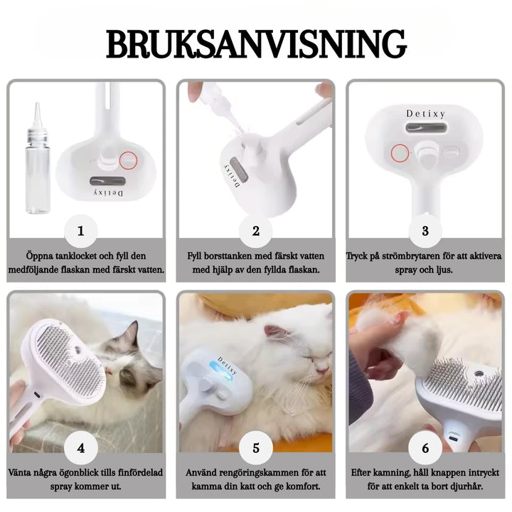 Detixy ångborste Bruksanvisning - Djurslottet