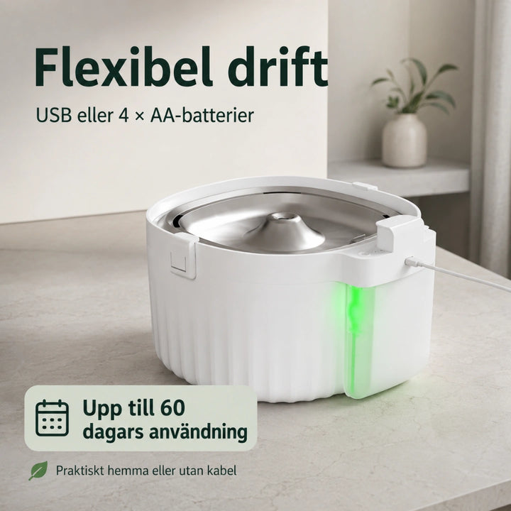 Detixy trådlös vattenfontän flexibel drift - Djurslottet