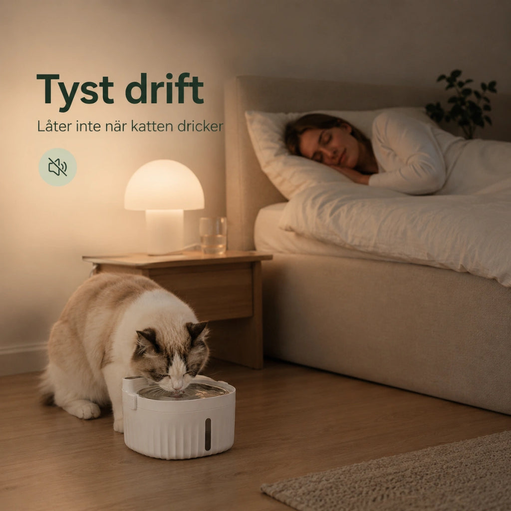 Detixy trådlös vattenfontän tyst drift - Djurslottet
