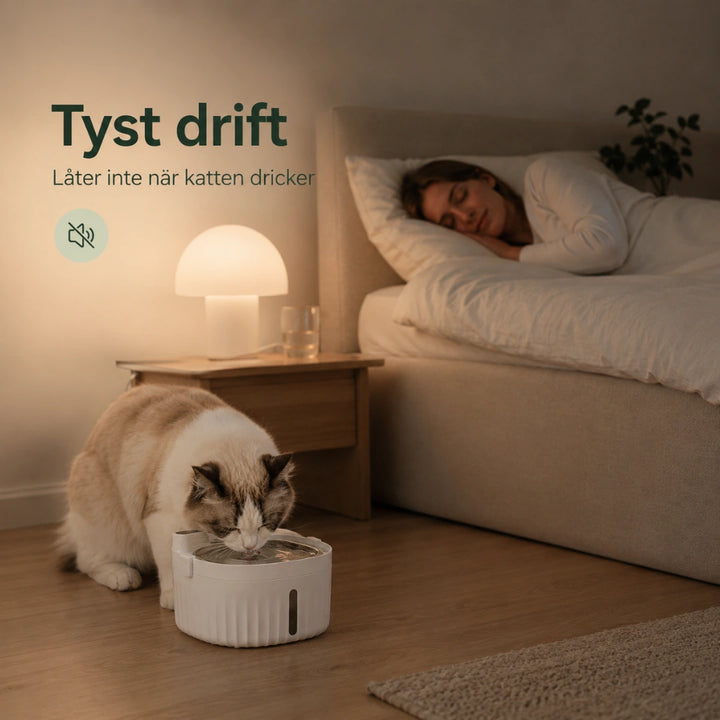 Detixy trådlös vattenfontän tyst drift - Djurslottet