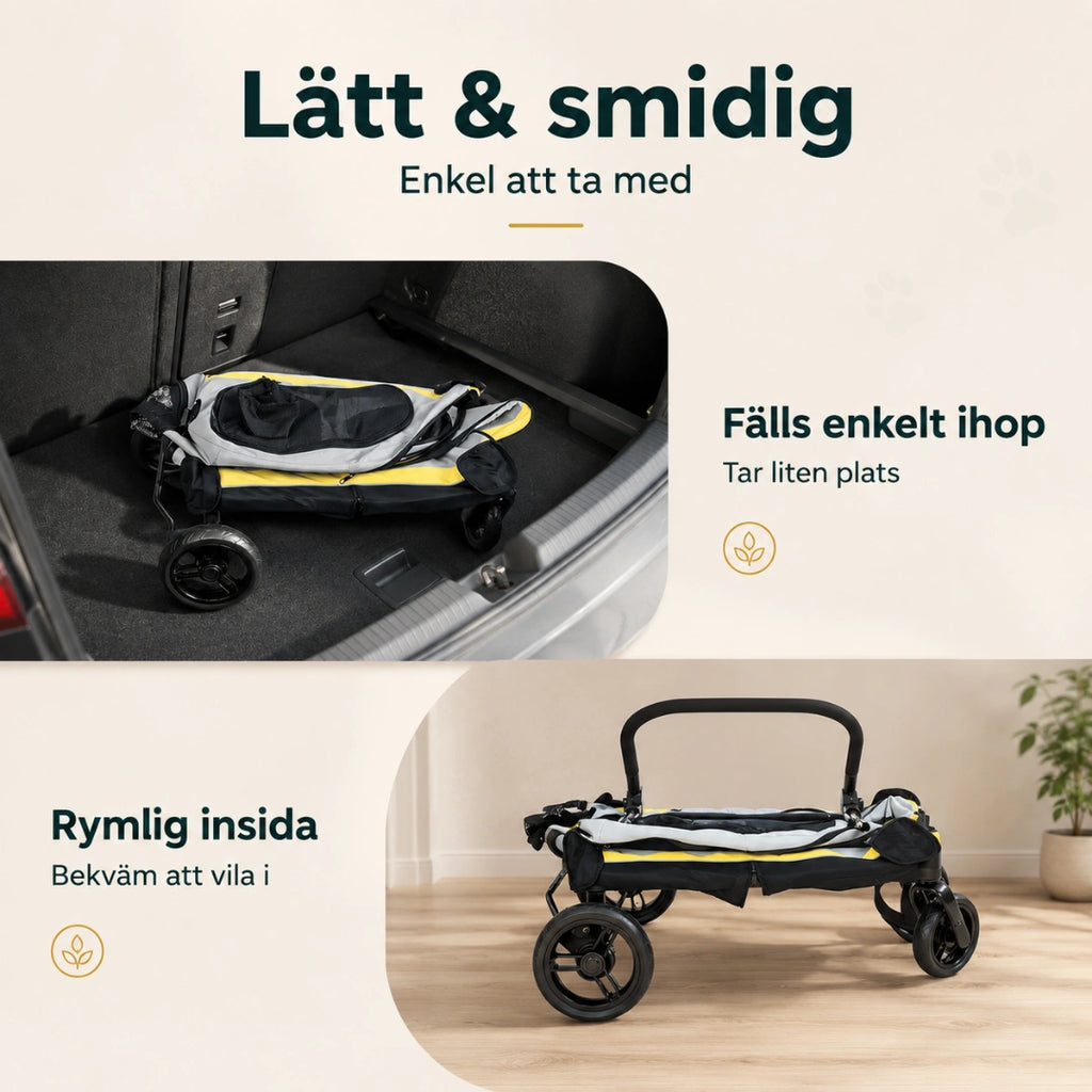 Djurvagn med bilfäste smidig - Djurslottet