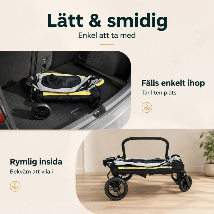 Djurvagn med bilfäste smidig - Djurslottet
