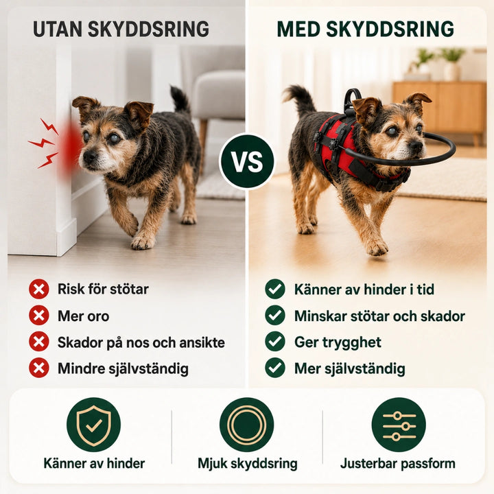 DogHalo skyddssele med justerbar passform - Djurslottet