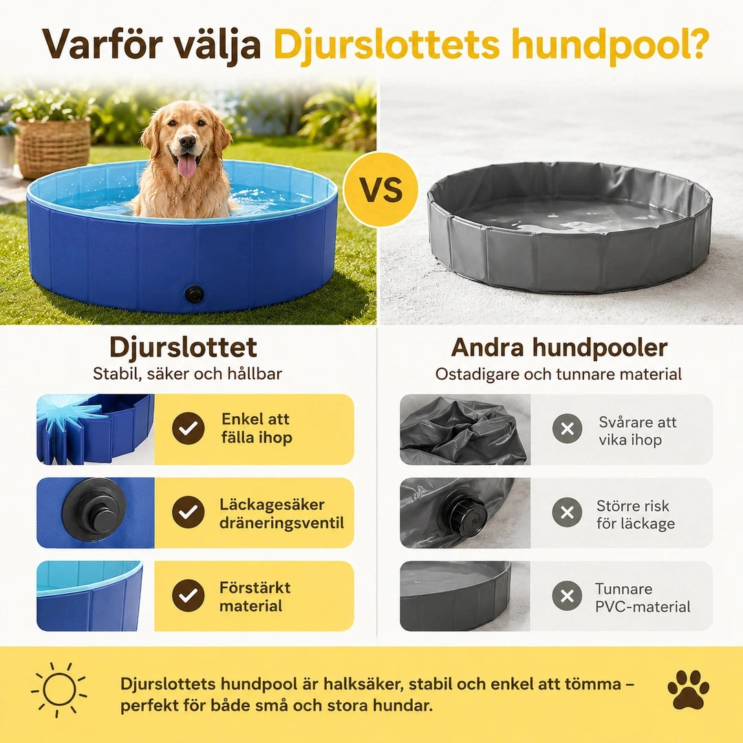 DoggyDip Hundpool stabil saker och hallbar - Djurslottet