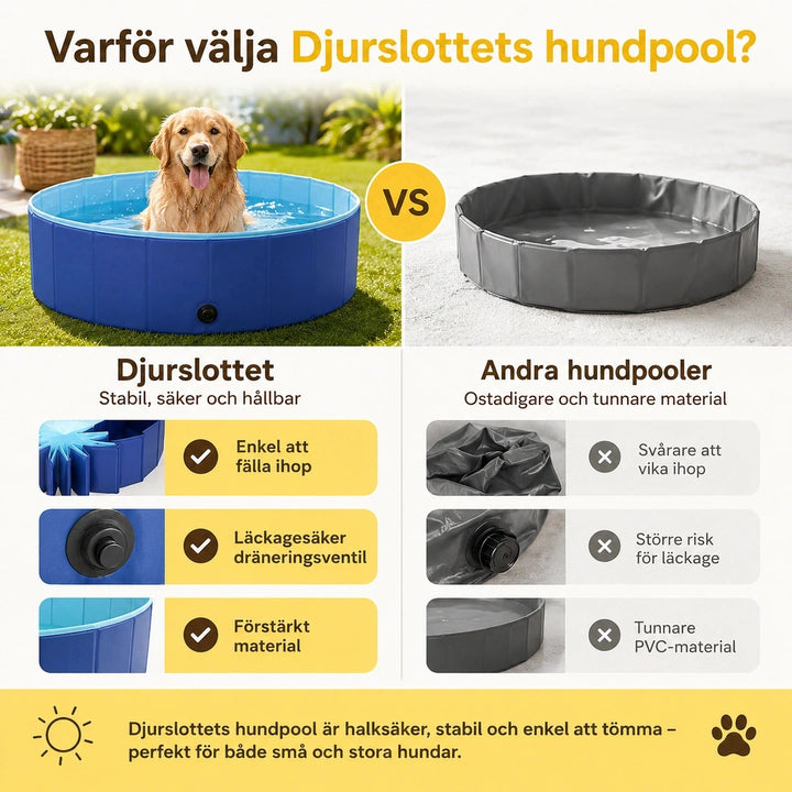 DoggyDip Hundpool stabil saker och hallbar - Djurslottet