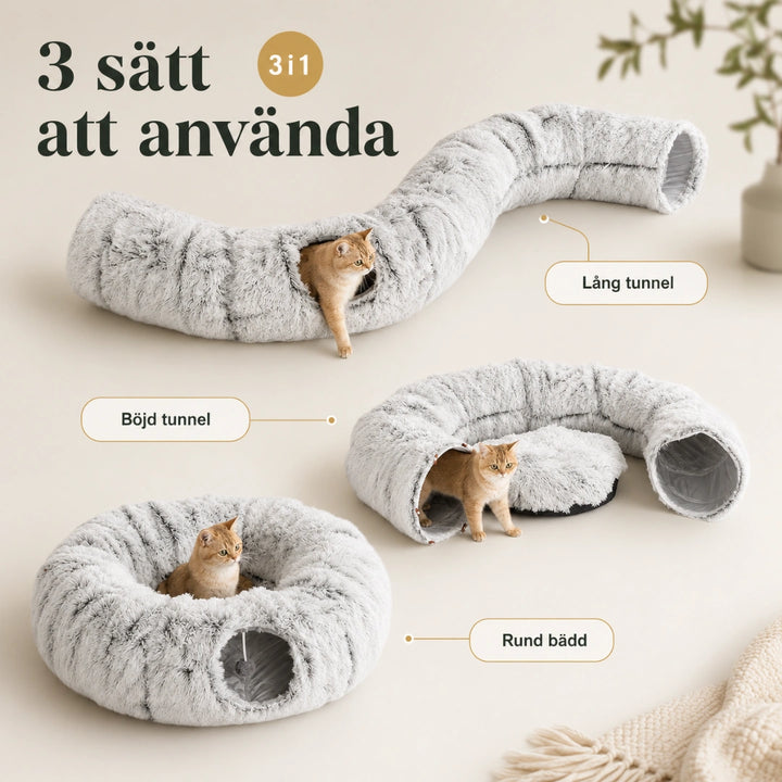 Donut Kattunnelsäng 3 i 1 - Djurslottet