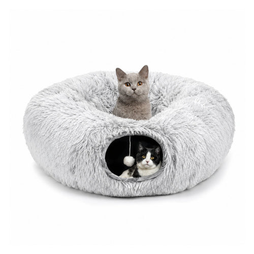 Donut Kattunnelsäng gra - Djurslottet