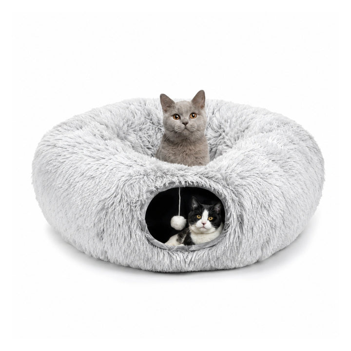 Donut Kattunnelsäng gra - Djurslottet