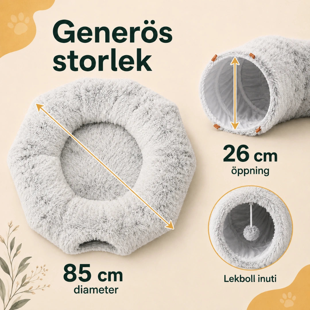 Donut Kattunnelsäng storek - Djurslottet