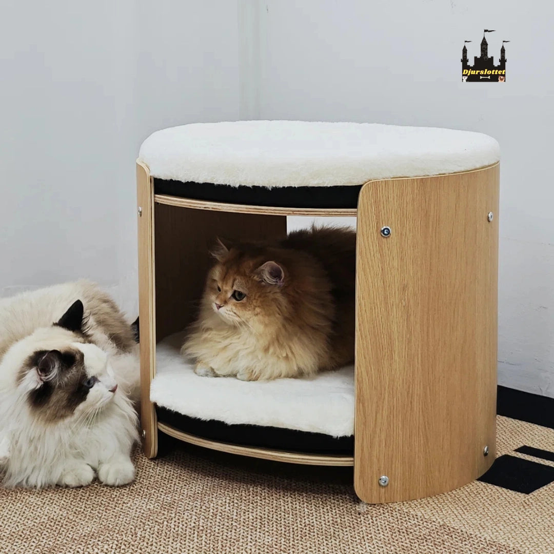 Dubbel Kattsäng Två nivåer av mys - Djurslottet