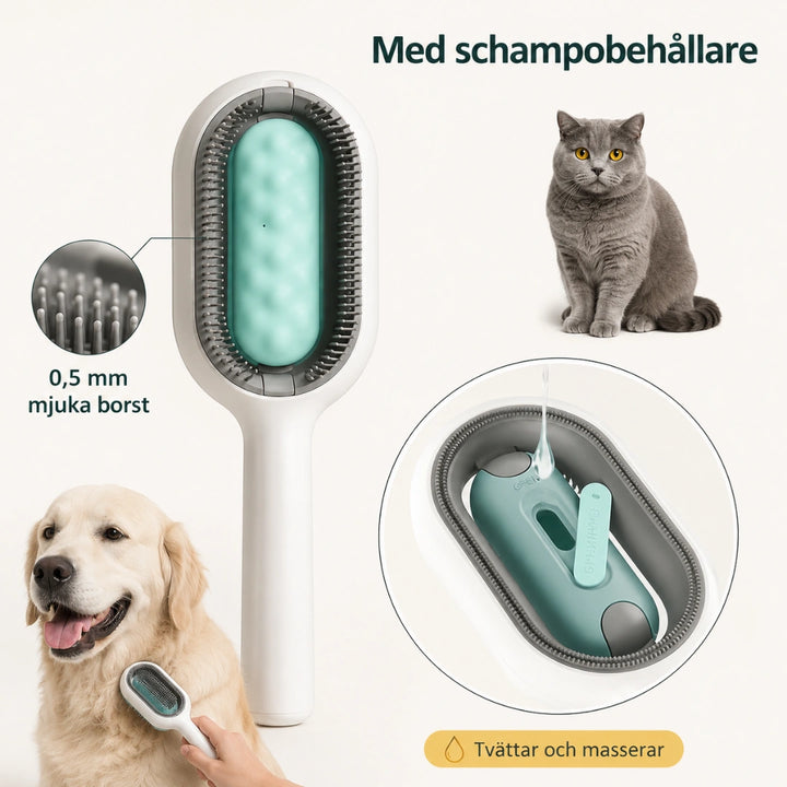 Dubbelsidig wipeborste 0,5mm mjuka borst - Djurslottet