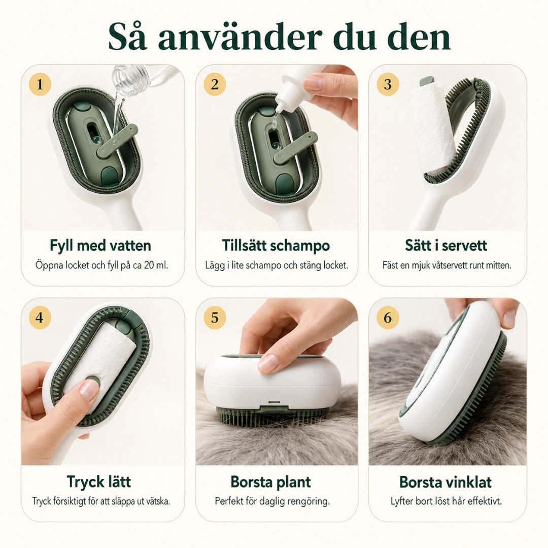 Dubbelsidig wipeborste sa anvander du den - Djurslottet