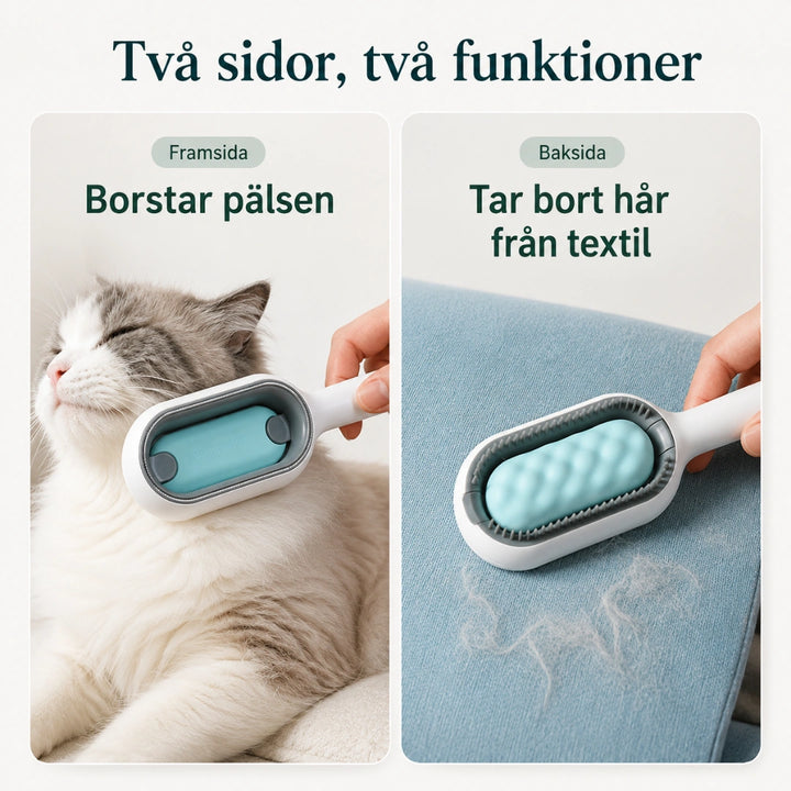 Dubbelsidig wipeborste tva funktioner - Djurslottet