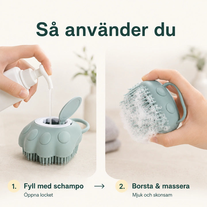 Duschborste sa anvander  - Djurslottet