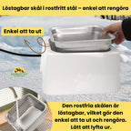 Eluppvärmd vattenskål Löstagbar skål i rostfritt stål – enkel att rengöra Djurslottet