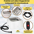 Eluppvärmd vattenskål Praktisk och säker Eluppvärmd Vattenskål för Utomhusbruk Djurslottet