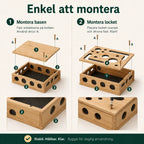 Enkel att montera, kattpussel i trä - Djurslottet