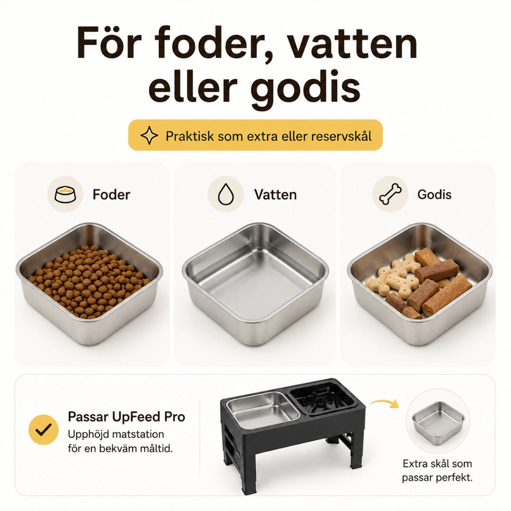 Extra rostfri skål till UpFeed Pro översikt - Djurslottet