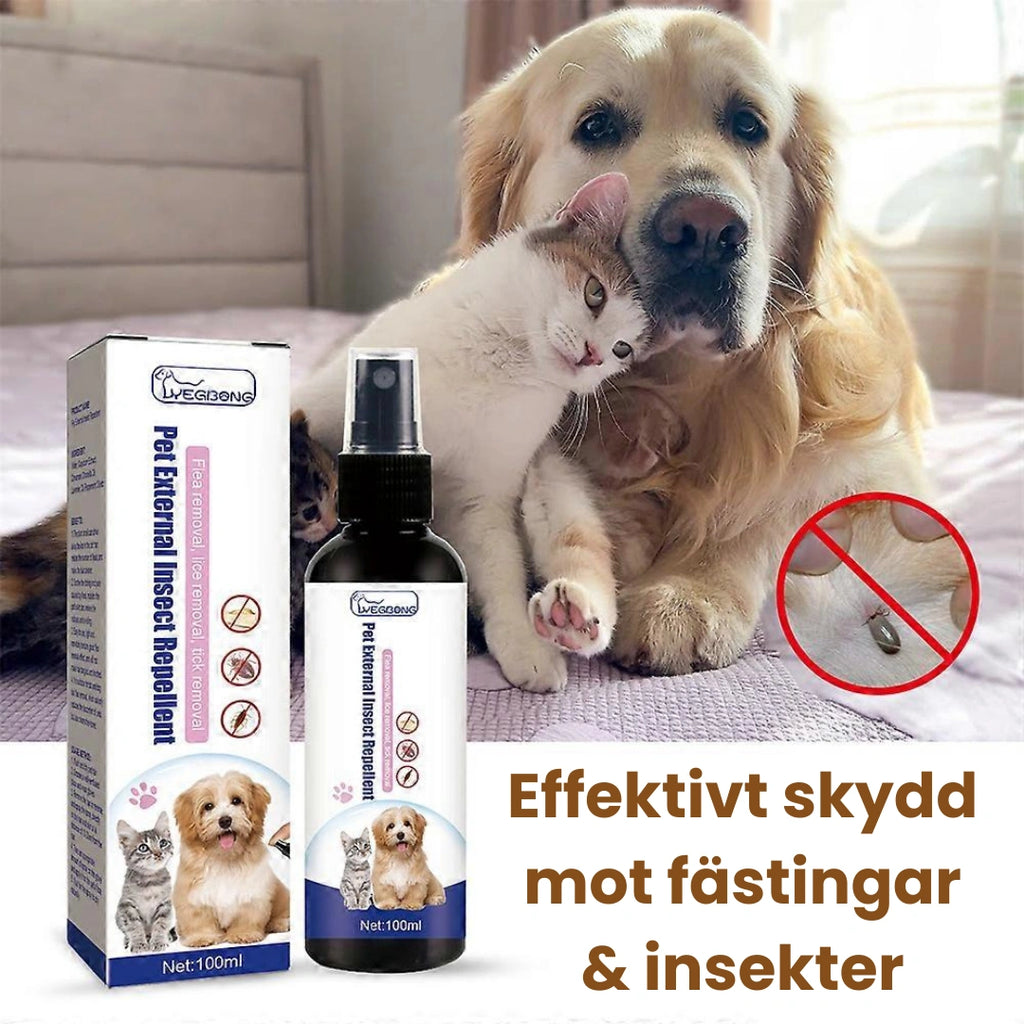 Fästingspray för hund och katt Effektivt skydd mot fästingar & insekter - Djurslottet