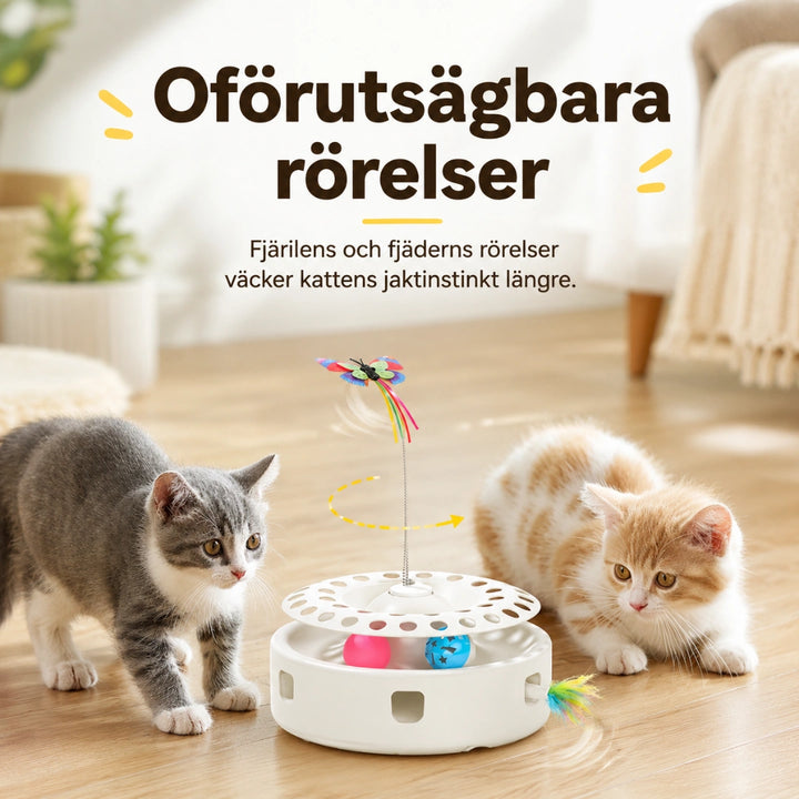 Felineo Fjärilsleksak 3-i-1  Mer aktivitet- Djurslottet