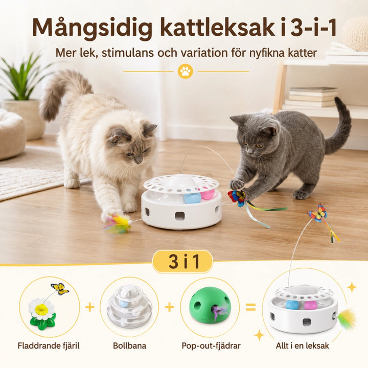 Felineo Fjärilsleksak 3-i-1 Smart start - Djurslottet