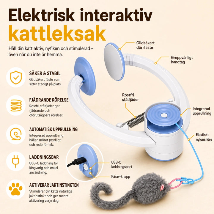 Felineo MusJakt Kattleksak laddnigsbar - Djurslottet