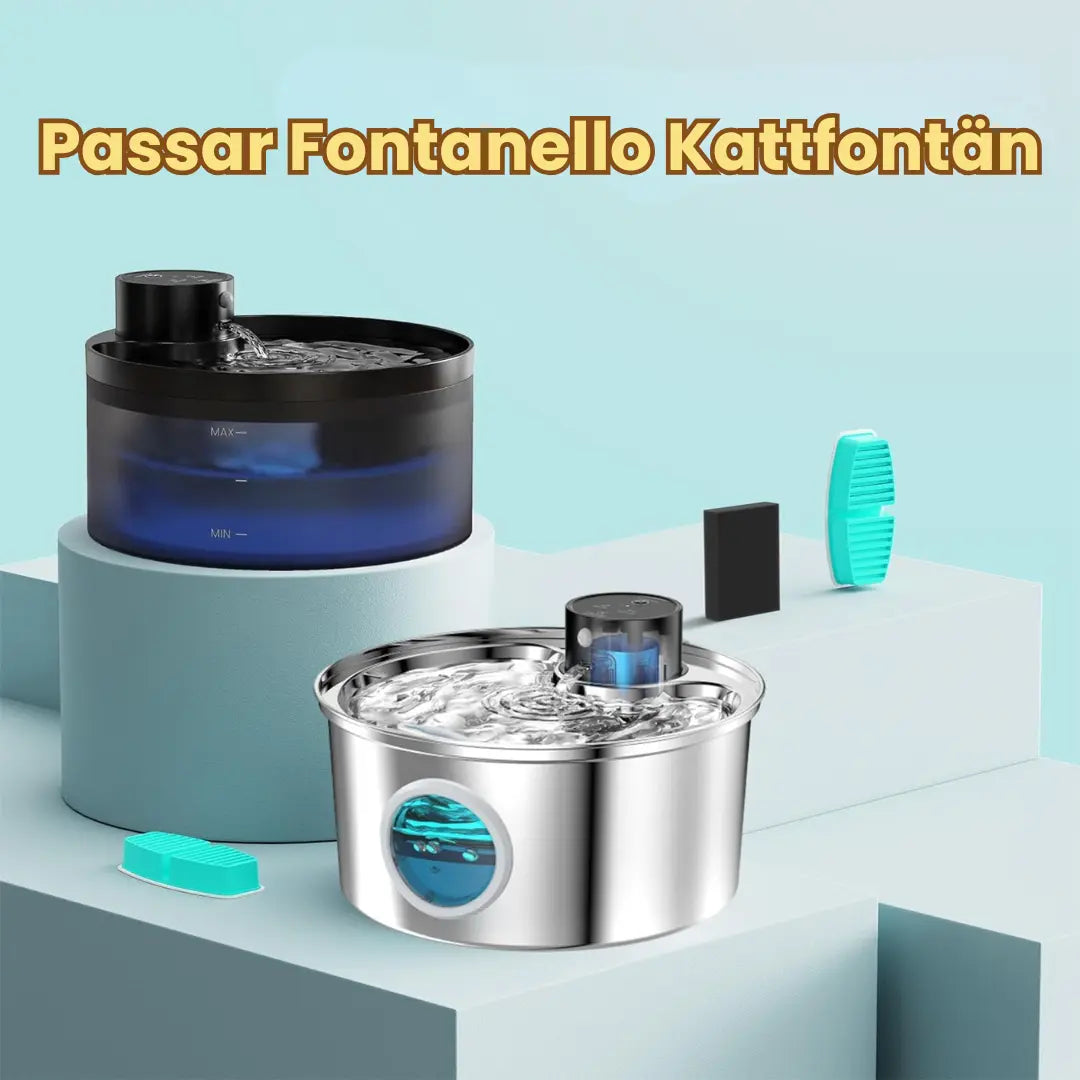 Kolfilter till kattfontän trådlös rostfri passar  Fontanello Kattfontän trådlös i rostfritt stål - Djurslottet