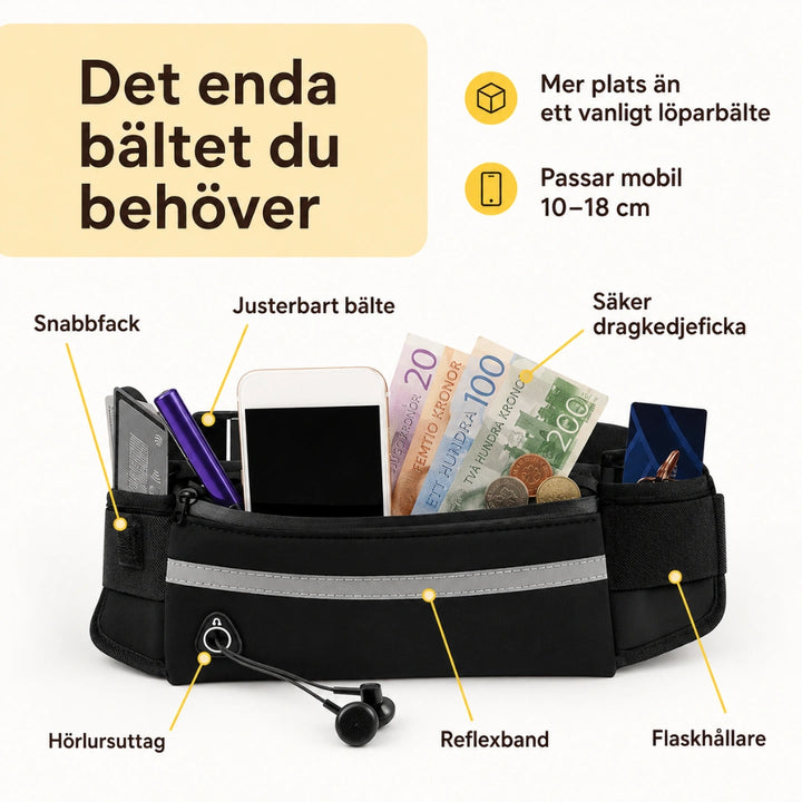 Flexura Hundkoppel med midjeväska det anda - Djurslottet