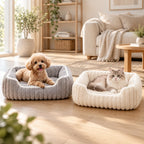 Fluffelia Mjuk Djurbädd - Hund och katt i vardagsrum - Djurslottet