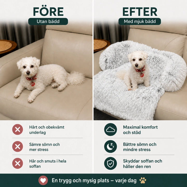 Fluffig soffbädd efter - Djurslottet