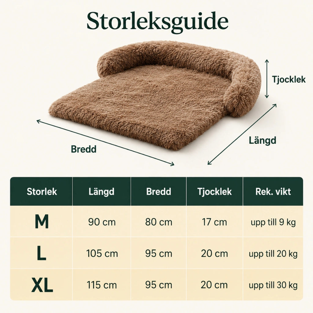 Fluffig soffbädd storlek - Djurslottet
