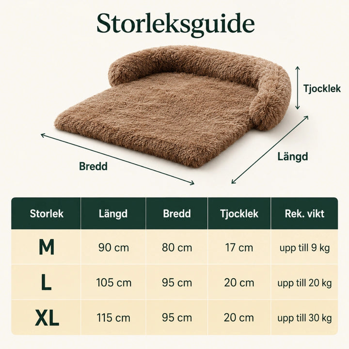 Fluffig soffbädd storlek - Djurslottet