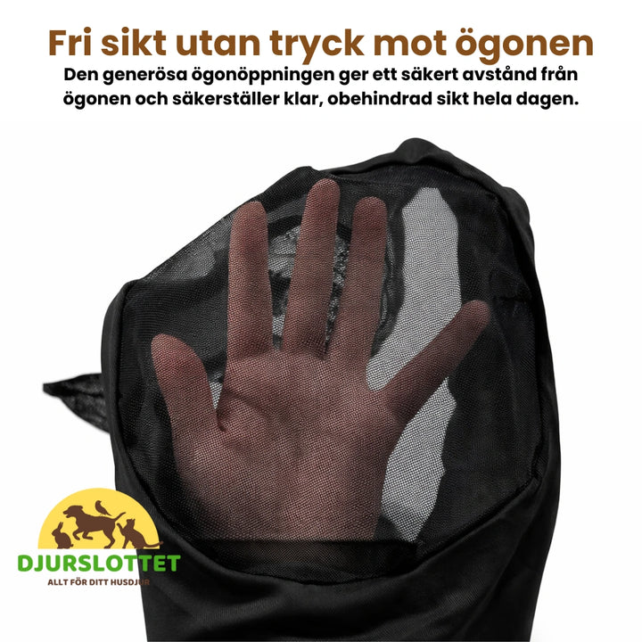 Flughuva häst med öronskydd Fri sikt utan tryck mot ögonen - Djurslottet