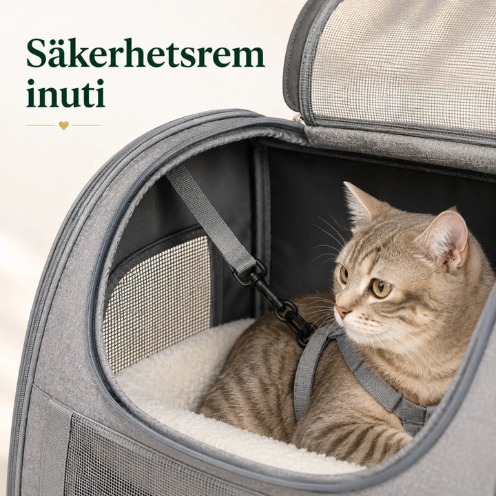 Flyggodkänd Transportväska fluffig vadderad matta - Djurslottet