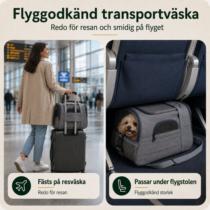 Flyggodkänd Transportväska resväska flygplan kabin - Djurslottet
