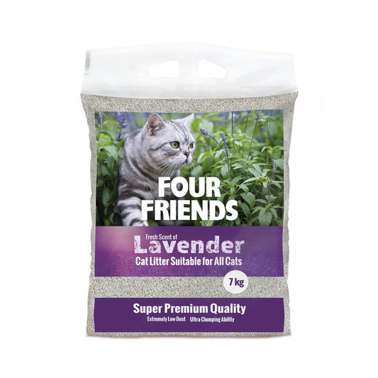 FourFriends Kattsand Lavender 7 kg - Djurslottet