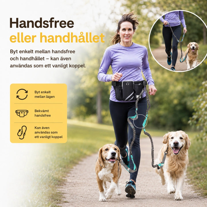 FreeRun Pro Träningskoppel med midjeväska - Djurslottet