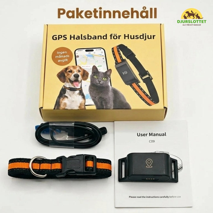 GPS Halsband för Husdjur Paketinnehåll -Djurslottet