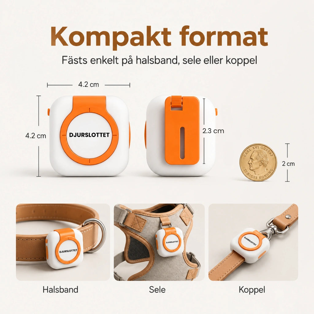 Petracka GPS Tracker storlek 4x4 cm - Djurslottet