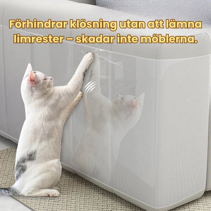 Genomskinligt Möbelskydd Förhindrar klösning utan att lämna limrester – skadar inte möblerna. - Djurslottet