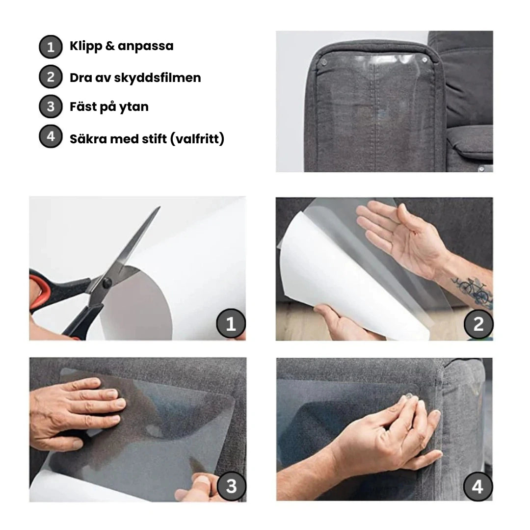 Genomskinligt Möbelskydd steg - Djurslottet 