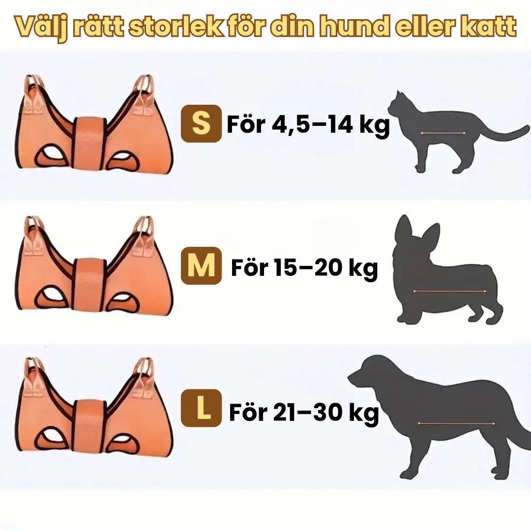 Grooming Hängsele med Stödbälte storlek - Djurslottet