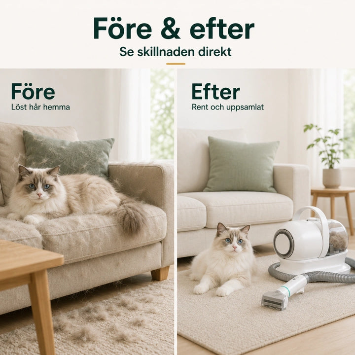 Grooming Trimmer med Dammsugare efter - Djurslottet