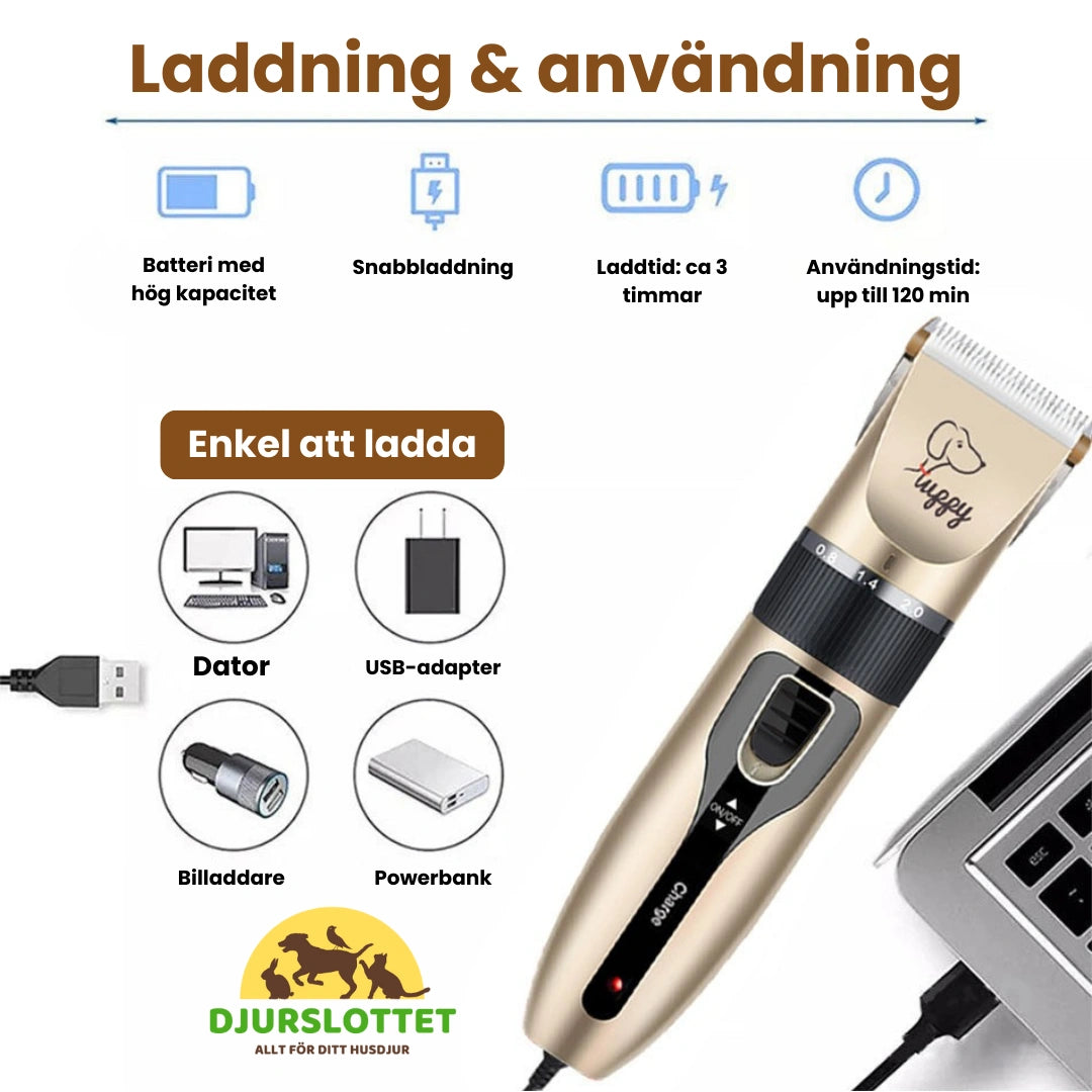 Grooming kit Laddning & användning - Djurslottet