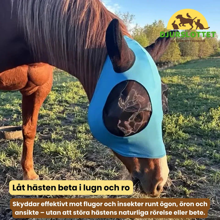 Hästmask med öronskydd Låt hästen beta i lugn och ro - Djurslottet