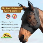 Hästmask med öronskydd Skyddar hästen mot flugor & stark sol - Djurslottet