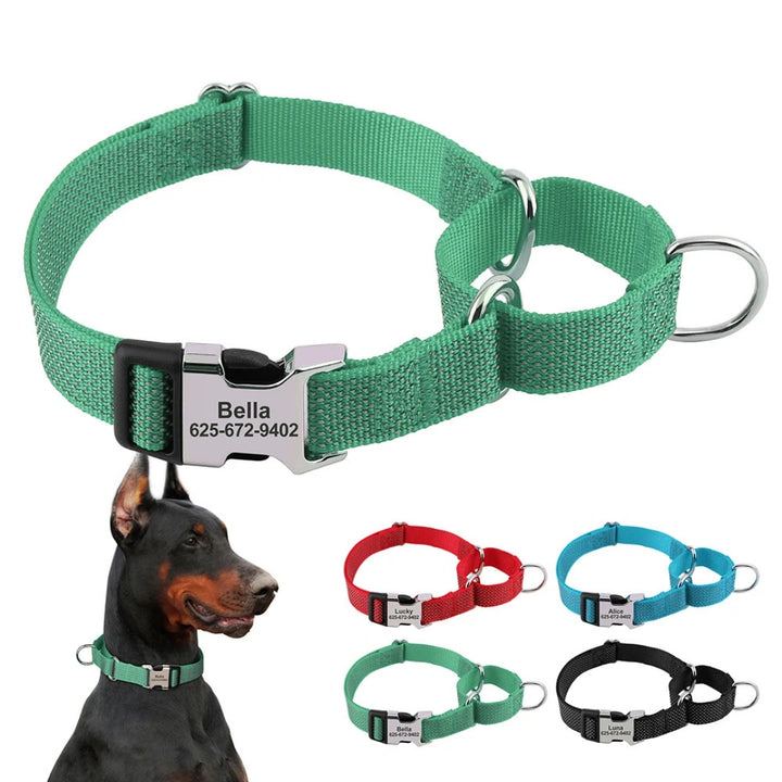 Halvstryp halsband med personlig gravyr Färger - Djurslottet