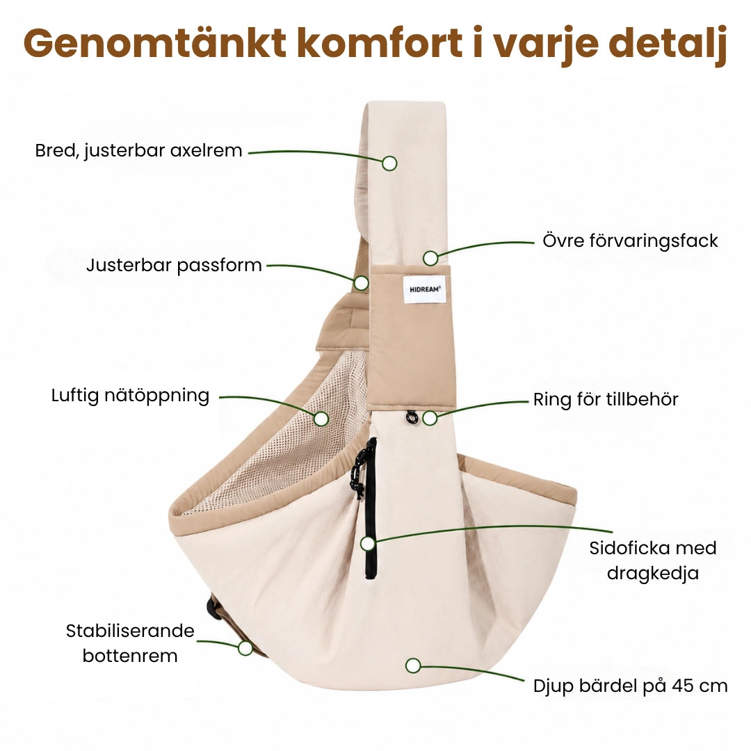 HiDream Bärväska Genomtänkt komfort i varje detalj - Djurslottet