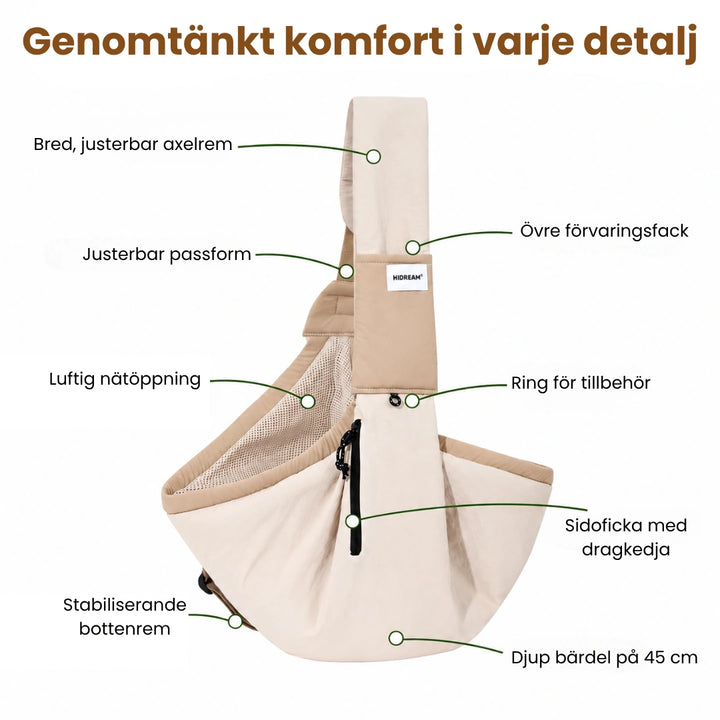 HiDream Bärväska Genomtänkt komfort i varje detalj - Djurslottet