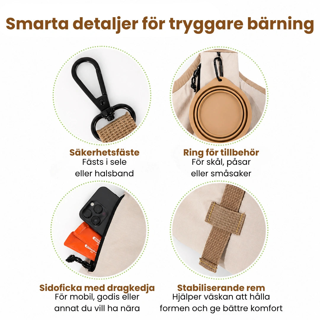 HiDream Bärväska Smarta detaljer för tryggare bärning - Djurslottet